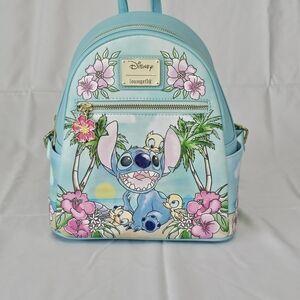 Loungefly Blue and Pink Bags with Tropical Designs